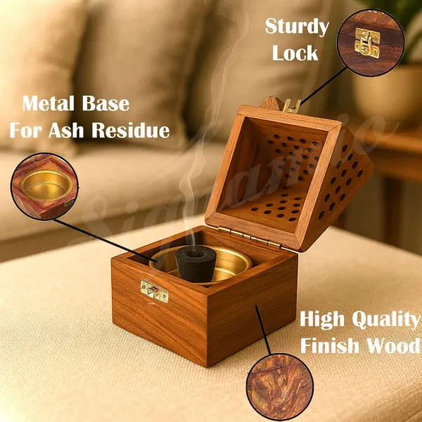 Brown_Set_Of_2_Incense_Stick_Holder_With_Drawer_Wooden_Handmade_Dhoop_Batti_Stand