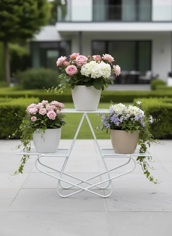 White_Premium_Iron_Planter_Stand_For_Garden