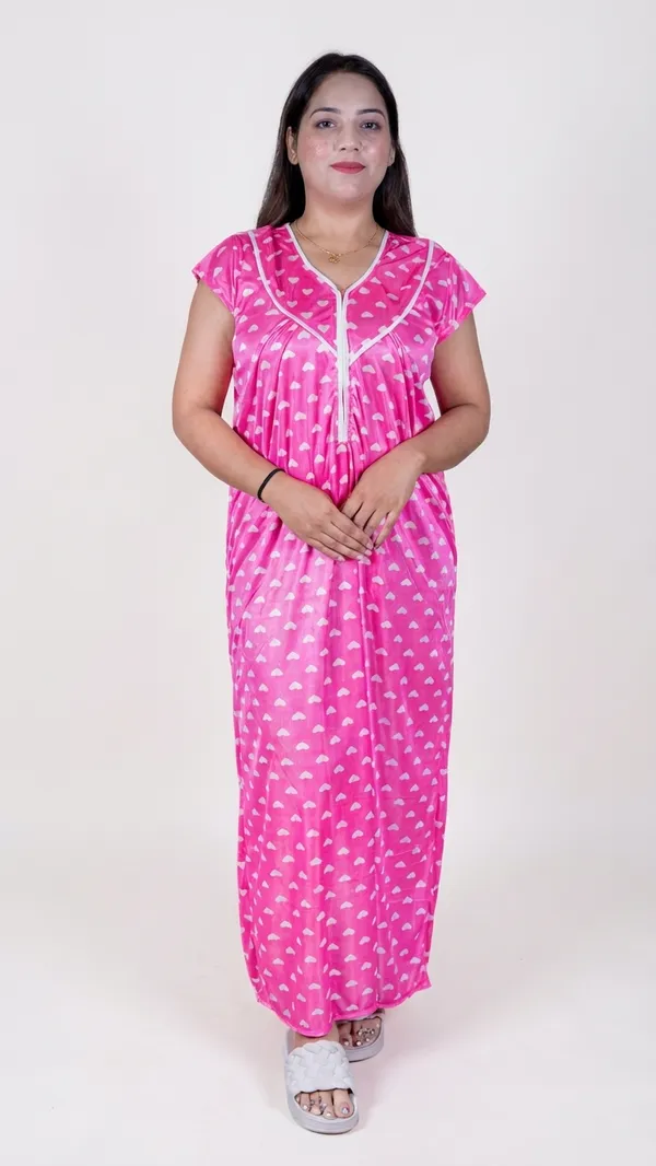 Pink_Satin_Nighty_Half_Sleeves_Night_Wear_Sweetheart_Print_For_Women