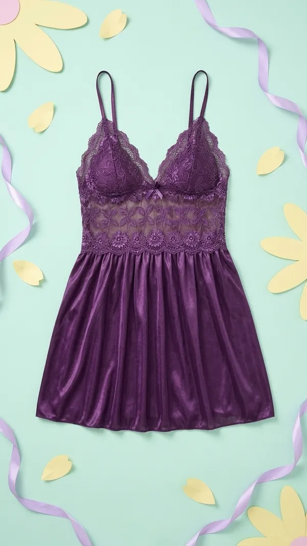 Baby_Doll_Short_Sexy_Purple_Nighty