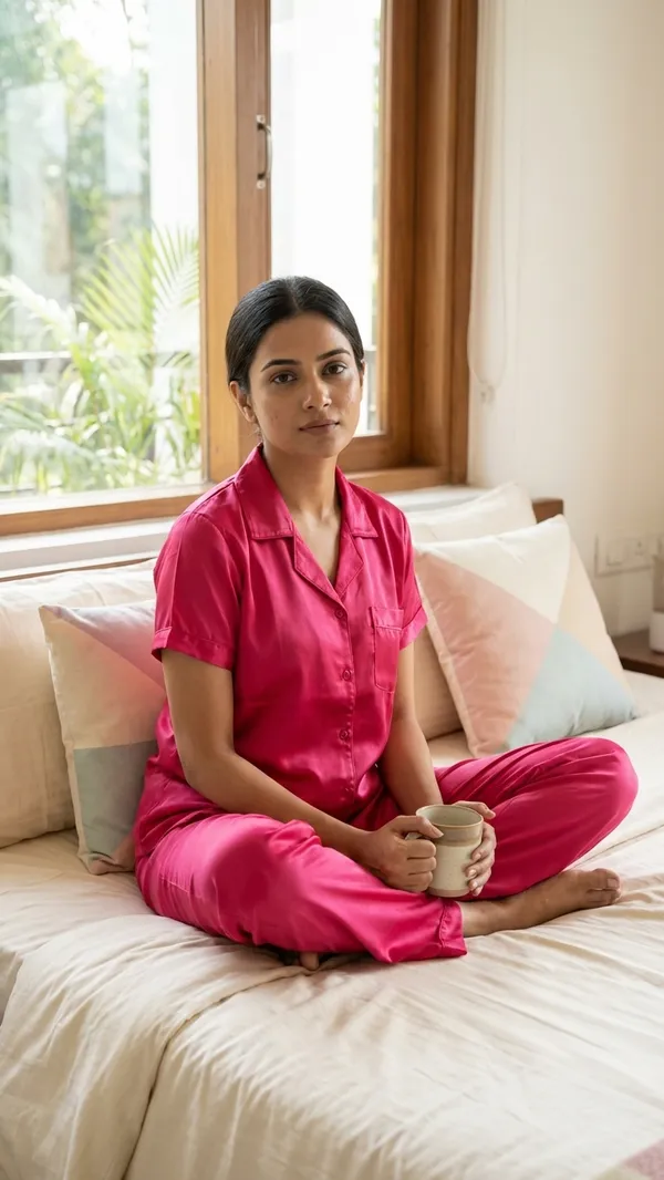 Dark_Pink_Satin_Night_Suit_(Pyjama_Set)