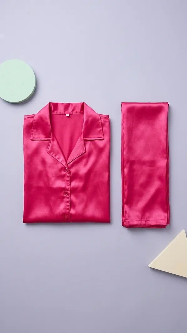 Dark_Pink_Satin_Night_Suit_(Pyjama_Set)