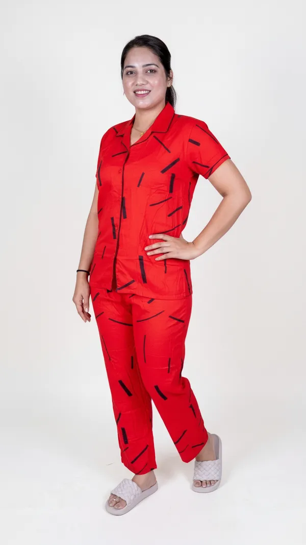 Red_Cotton_Rayon_Pyjama_Set