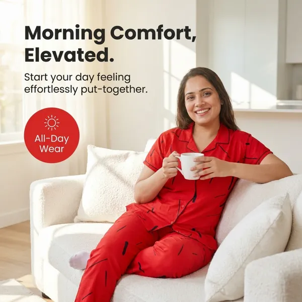 Red_Cotton_Rayon_Pyjama_Set