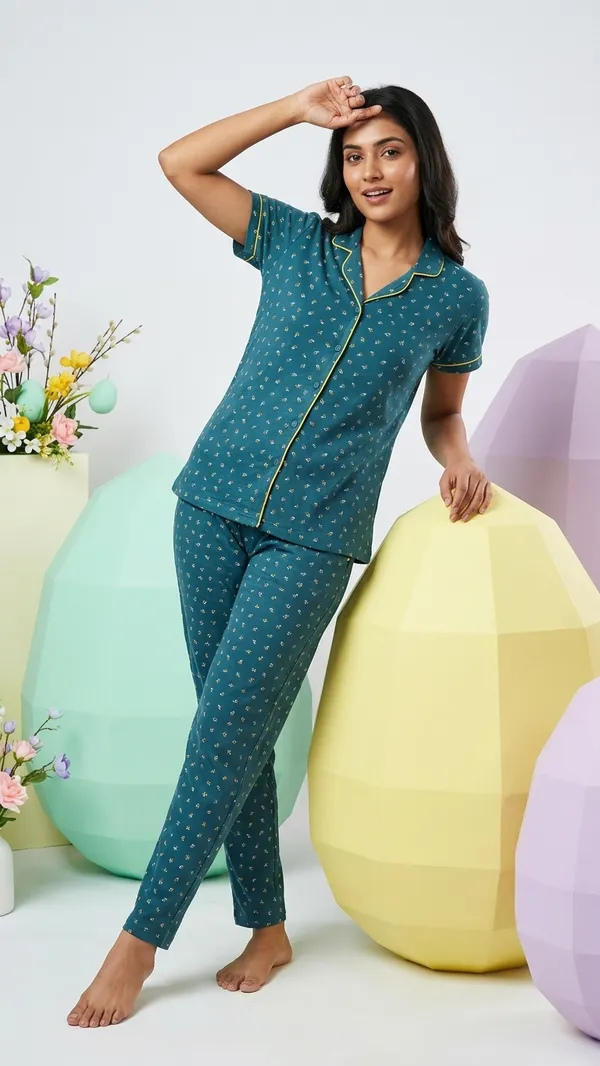 Mehndi_Green_Cotton_Sinker_Pyjama_Set