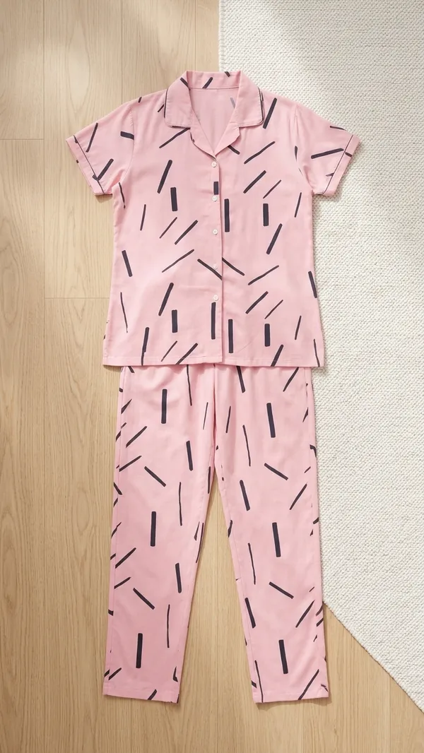 Peach_Cotton_Rayon_Pyjama_Set
