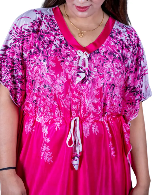 Red_Kaftan_Night_Gown_Nightdress_All_Over_Flower_Printed_Nightgown_Length_For_Women