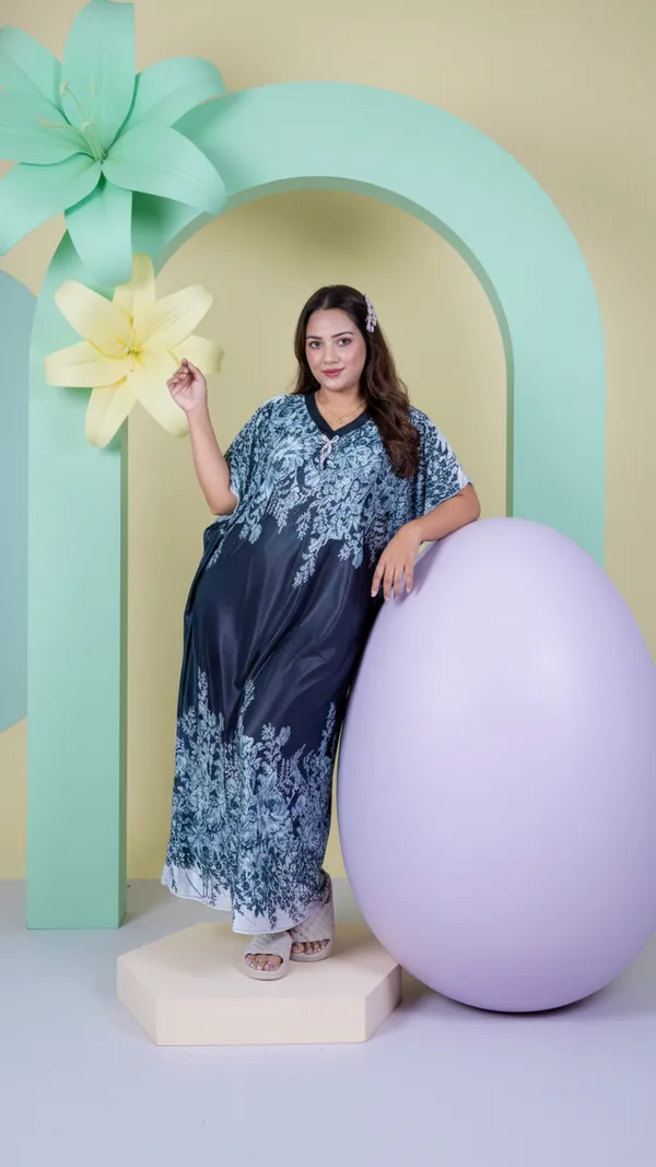Black_Kaftan_Night_Gown_Nightdress_All_Over_Flower_Printed_Nightgown_Length_For_Women