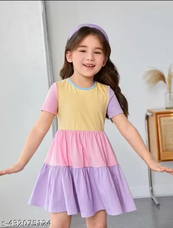 Multicolor_Cotton_Block_Casual_And_Party_Wear_Frock_For_Kids(Pack_Of_2)