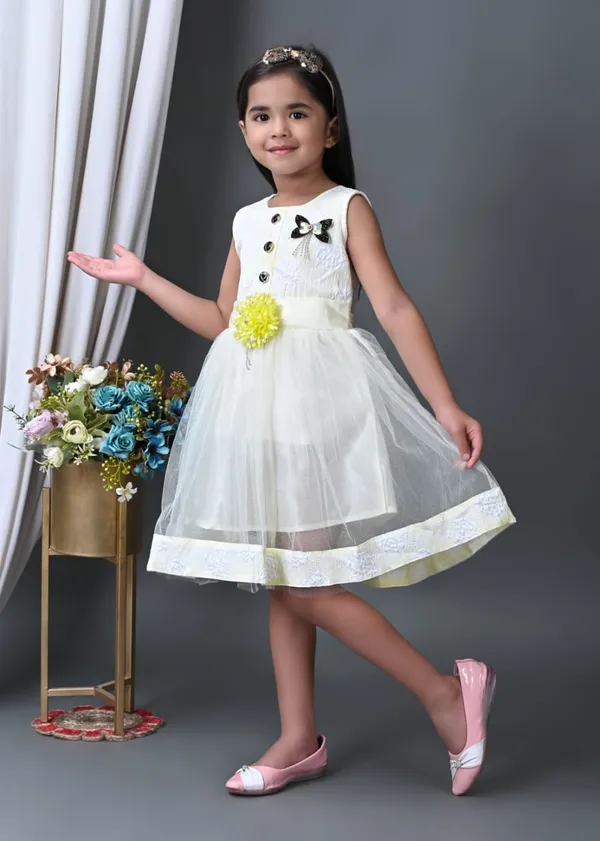 Ivory_And_Lemon_Yellow_Net_Party_Wear_Dress_For_Kids