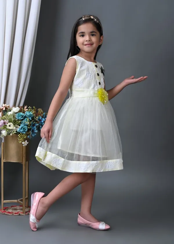 Ivory_And_Lemon_Yellow_Net_Party_Wear_Dress_For_Kids