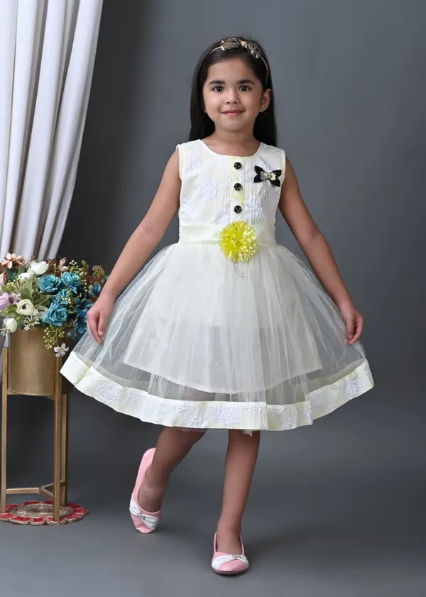 Ivory_And_Lemon_Yellow_Net_Party_Wear_Dress_For_Kids