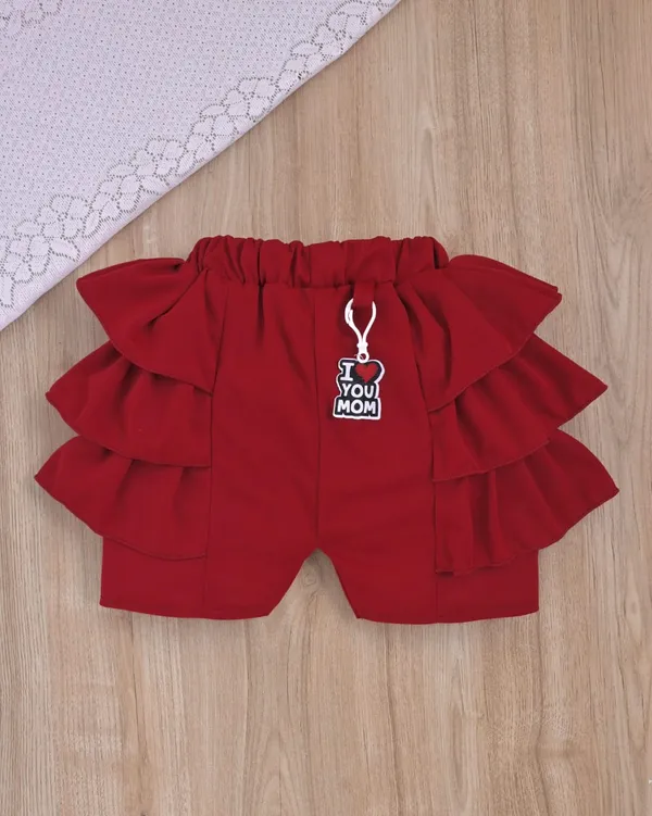 Maroon_Ruffle_Party_Wear_Co-Ord_Set_For_Kids