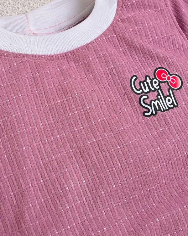 Rose_Pink_Ribbed_Cotton_Clothing_Set_With_Cute_Smile_Print_For_Kids