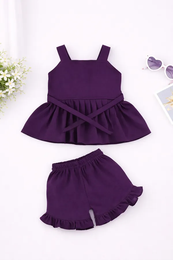 Plum_Purple_Party_Wear_Designer_Co-Ord_Set_For_Kids