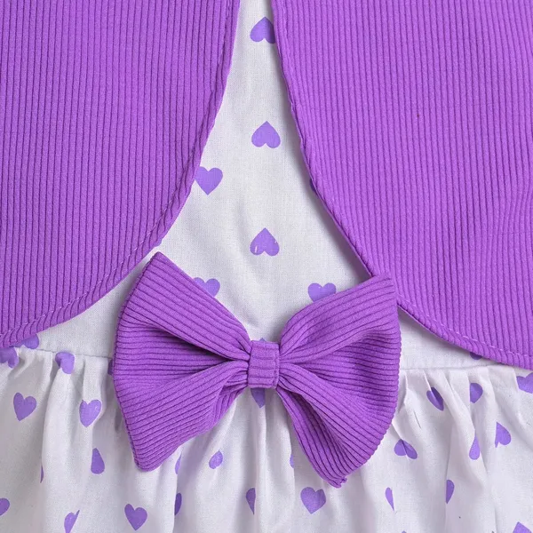 Purple_And_White_Heart_Print_Party_Wear_Dress_For_Kids