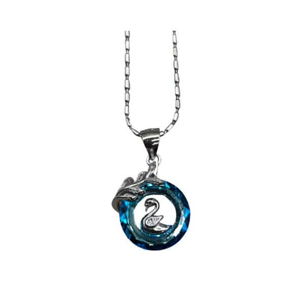Sterling_Silver_Swan_Crystal_Pendant_For_Female