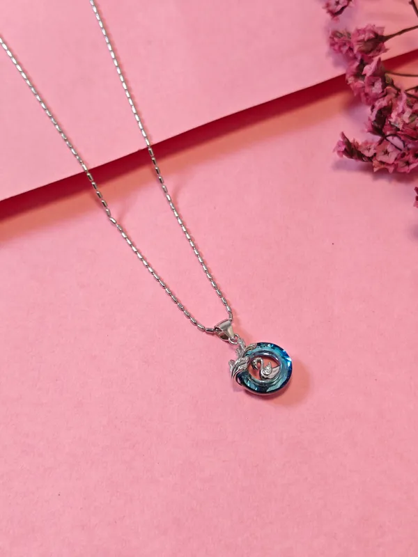 Sterling_Silver_Swan_Crystal_Pendant_For_Female