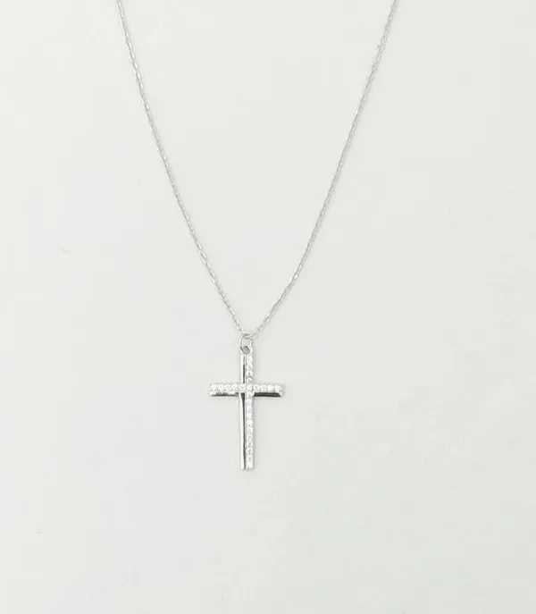 Sterling_Silver_Cross_Diamond_Chain_Pendant_For_Female
