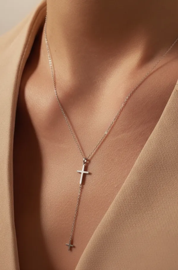 Sterling_Silver_Cross_Lariat_Necklace_For_Female