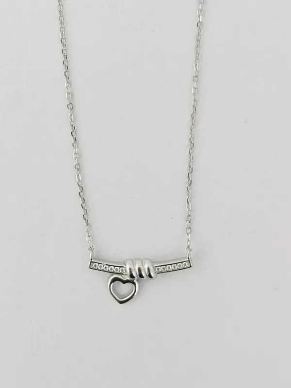 Sterling_Silver_Glow_Line_Heart_Pendant_For_Female