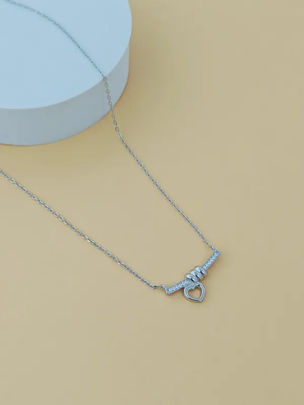Sterling_Silver_Glow_Line_Heart_Pendant_For_Female