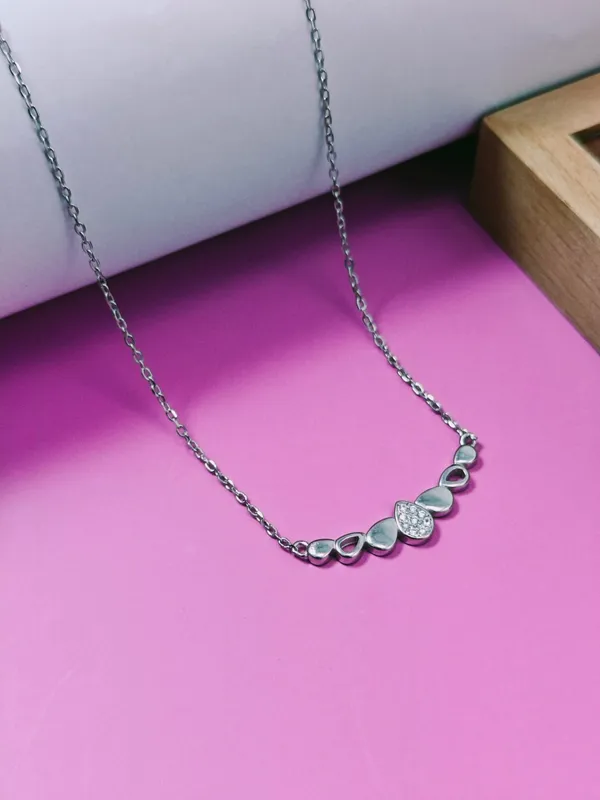 Sterling_Silver_Pear_Diamond_Pendant_For_Female