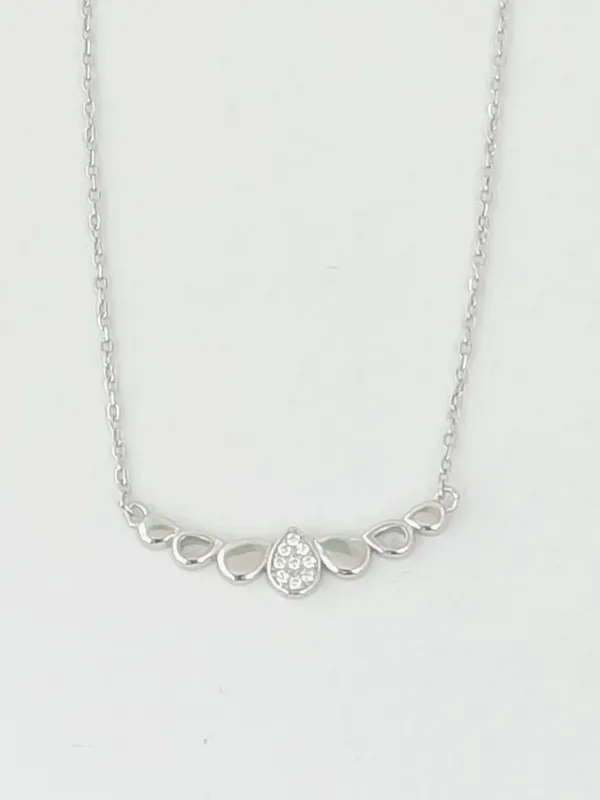 Sterling_Silver_Pear_Diamond_Pendant_For_Female