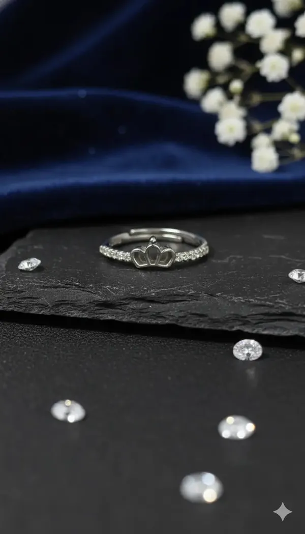 Silver_Pure_925_Band_Ring_Classic_Look_For_Female