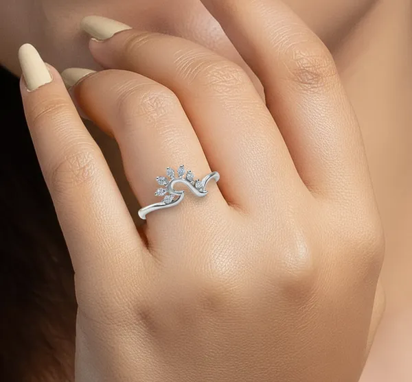Silver_Round_Cut_Zircon_Ring_For_Female
