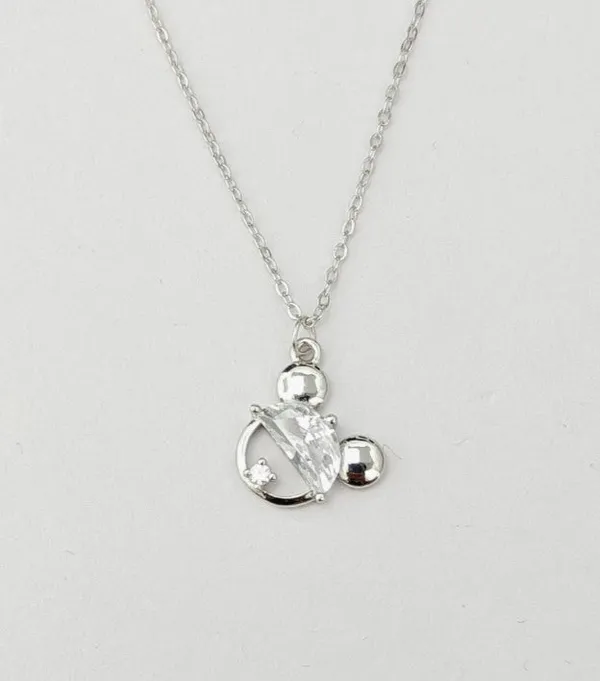 Sterling_Silver_Round_Half_Diamond_Pendant_For_Female
