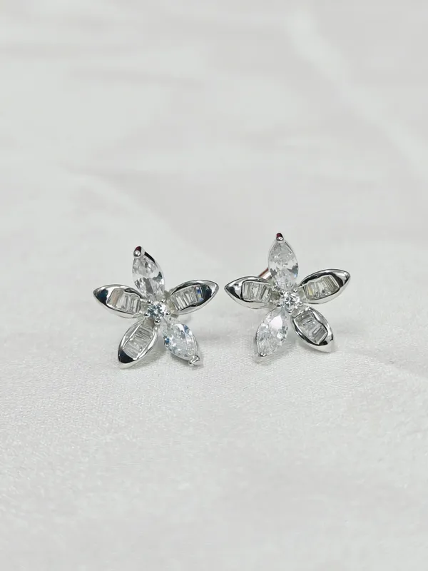 Silver_Crystal_Stud_Earrings_Elegant_And_Sparkling_Finish_For_Female