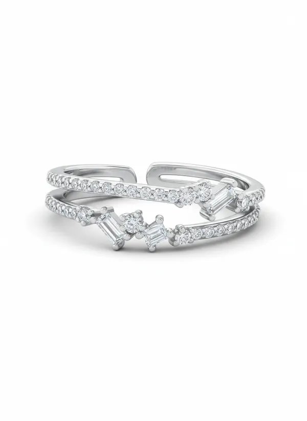 Silver_Star_Pattern_Ring_For_Female