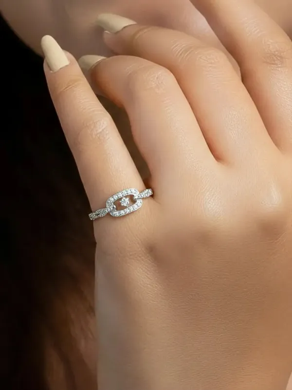 Floral_And_Silver_Sterling_Open_Ring_Adjustable_Fit_For_Female
