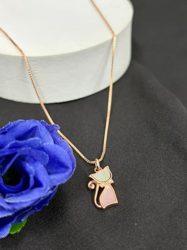 Silver_And_Multicolor_Stylish_925_Chain_With_Pendant_For_Female