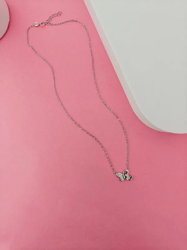 Sterling_Silver_Twin_Butterfly_Diamond_Pendant_For_Female