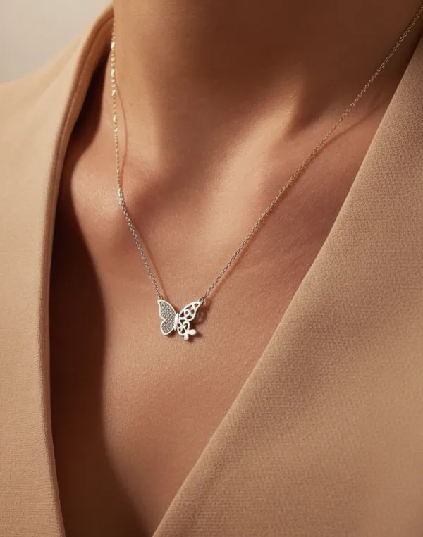 Sterling_Silver_Twin_Butterfly_Diamond_Pendant_For_Female
