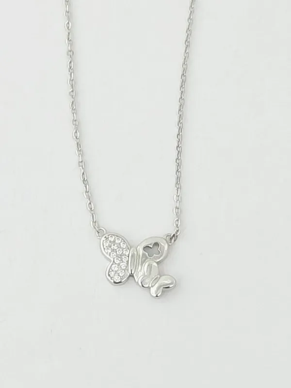 Sterling_Silver_Twin_Butterfly_Diamond_Pendant_For_Female