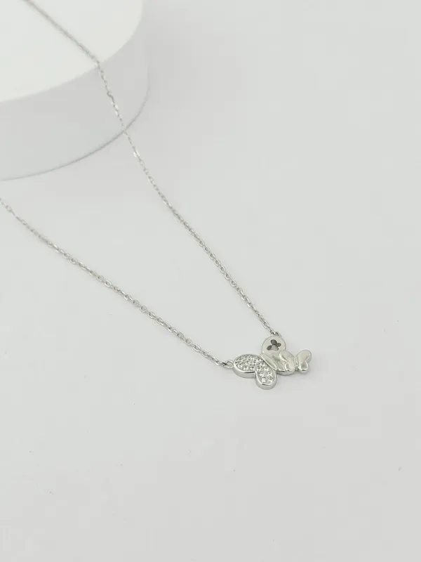 Sterling_Silver_Twin_Butterfly_Diamond_Pendant_For_Female