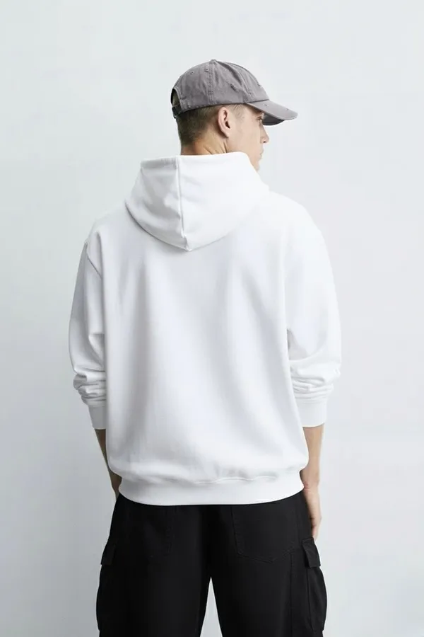 White_Premium_Casual_Cotton_Hoodie_For_Men