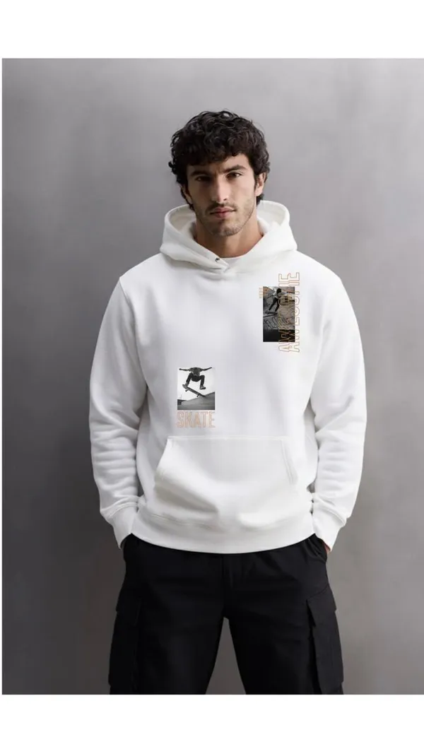 White_Premium_Casual_Cotton_Hoodie_For_Men