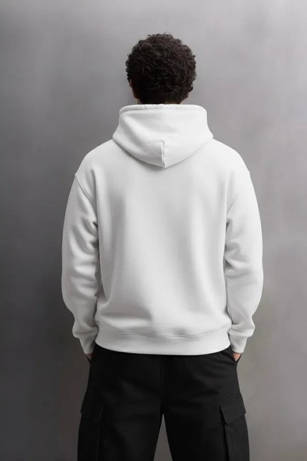 White_Premium_Casual_Cotton_Hoodie_For_Men