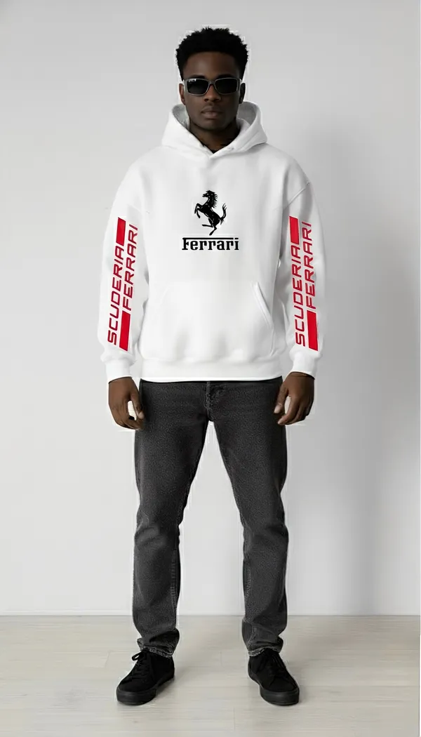 White_Premium_Casual_Cotton_Hoodie_For_Men