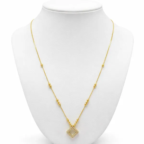 Gold_Plated_Alloy_Diamond_Shape_Pendant_Necklace_For_Women