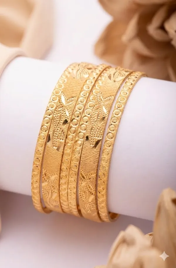 Gold_Plated_Alloy_Traditional_Designer_Bangle_Set_For_Women