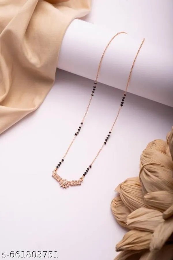 Rose_Gold_Elegant_Mangalsutra_With_Black_Beads_&_Cz_V-Pendant_For_Women