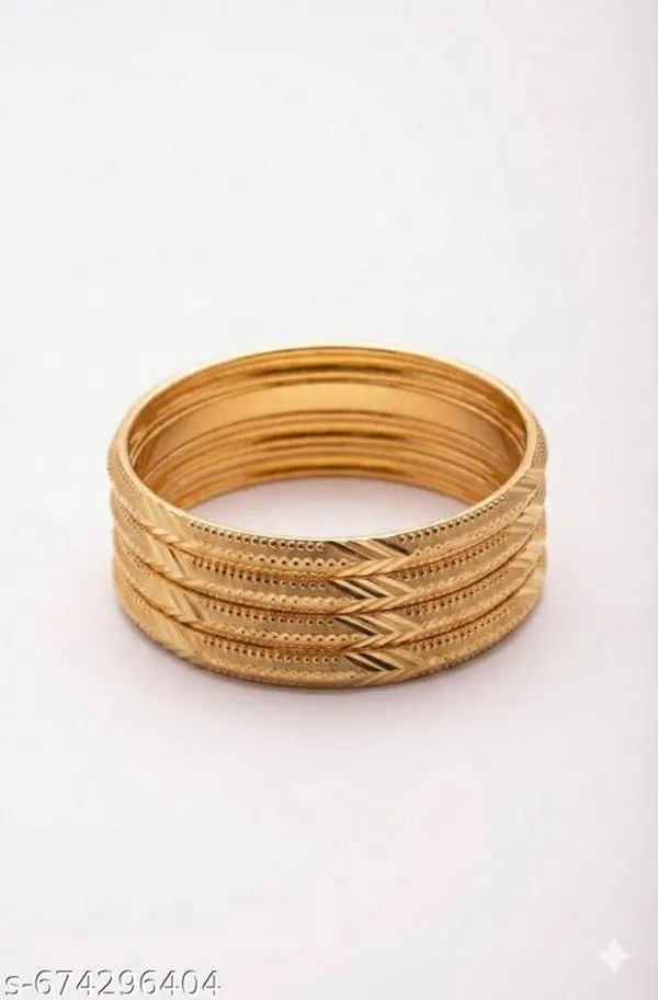 Gold_Tone_Alloy_Luxurious_Artificial_Bangle_Set_For_Women
