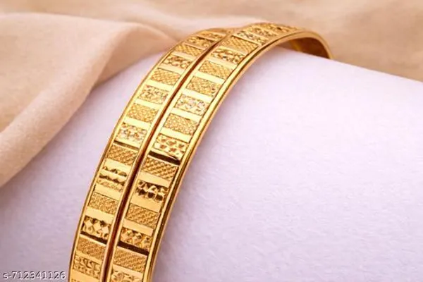 Gold_Plated_Alloy_Trendy_Stylish_Bangle_Bracelet_For_Women