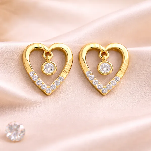 Gold_Plated_Alloy_Heart_Shape_Diamond_Stud_Earrings_For_Women