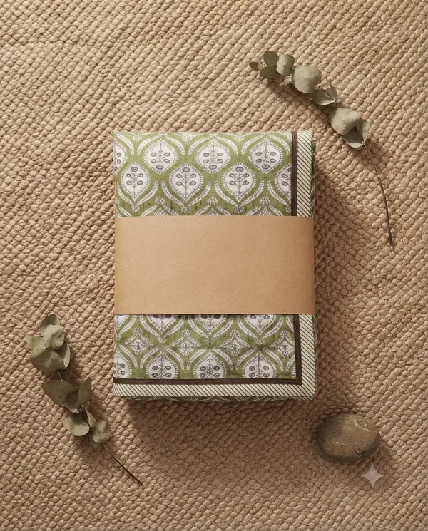 Bunio_100%_Cotton_King_Size__Bedsheet_—_Green